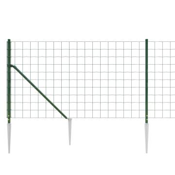 Wire Mesh Fence with Spike Anchors - Green 0.8x25m | HipoMarket