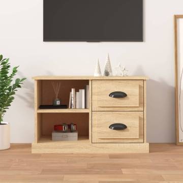 Stylish TV Cabinet Sonoma Oak - Engineered Wood 73x35.5 cm