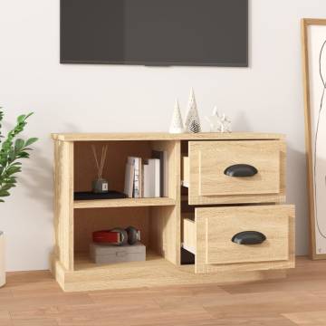 Stylish TV Cabinet Sonoma Oak - Engineered Wood 73x35.5 cm