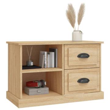 Stylish TV Cabinet Sonoma Oak - Engineered Wood 73x35.5 cm