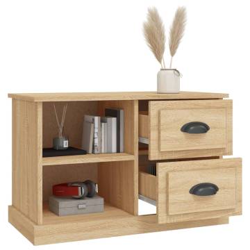 Stylish TV Cabinet Sonoma Oak - Engineered Wood 73x35.5 cm