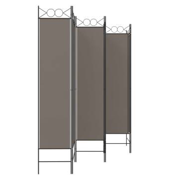 6-Panel Room Divider Anthracite - 240x220 cm Fabric | HipoMarket