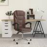 Reclining Office Chair - Brown Faux Leather | Hipomarket