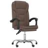 Reclining Office Chair - Brown Faux Leather | Hipomarket