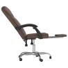 Reclining Office Chair - Brown Faux Leather | Hipomarket