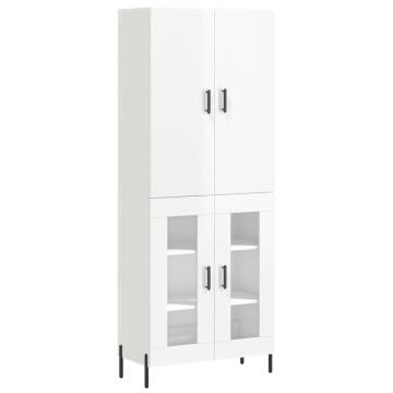 Highboard High Gloss White - Stylish Storage Solution