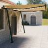 Manual Retractable Awning with LED 4x3 m Yellow and White Colour yellow and white Size 4 x 3 m Quantity in Package 1 