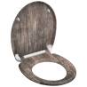 SCHÜTTE Duroplast Soft-Close Toilet Seat - OLD WOOD Design