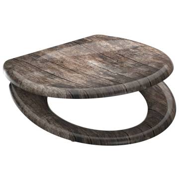 SCHÜTTE Duroplast Soft-Close Toilet Seat - OLD WOOD Design