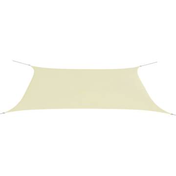 Sunshade Sail Oxford Fabric 4x6 m Cream | Hipomarket UK