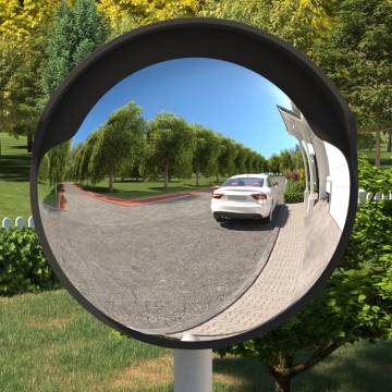 Outdoor Convex Traffic Mirror Black Ø60 cm - Hipomarket