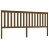 Stylish Honey Brown Wooden Bed Headboard - 206x6x101 cm