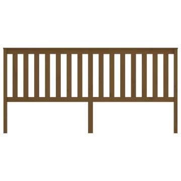 Stylish Honey Brown Wooden Bed Headboard - 206x6x101 cm