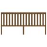 Stylish Honey Brown Wooden Bed Headboard - 206x6x101 cm