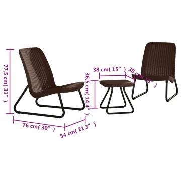 Keter Rio 3-Piece Patio Furniture Set - Stylish & Durable