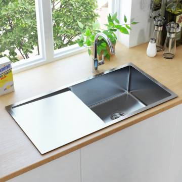 Handmade Stainless Steel Kitchen Sink - Chic & Functional