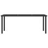 Garden Dining Table Black 180x70cm - Durable & Stylish