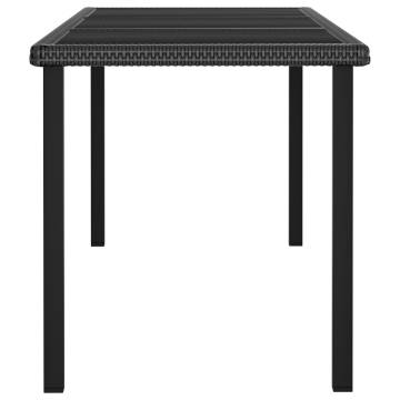 Garden Dining Table Black 180x70cm - Durable & Stylish