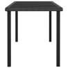 Garden Dining Table Black 180x70cm - Durable & Stylish