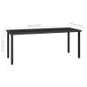 Garden Dining Table Black 180x70cm - Durable & Stylish