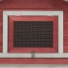 Rabbit Hutch Red - 310x70x87 cm Solid Pine & Fir Wood