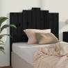 Bed Headboard Black 106x4x110 cm Solid Wood Pine Colour black Size 106 x 110 cm Quantity in Package 1 