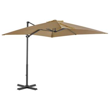 Cantilever Umbrella with Aluminium Pole - 250x250 cm Taupe