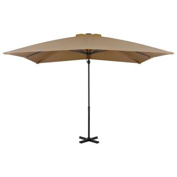 Cantilever Umbrella with Aluminium Pole - 250x250 cm Taupe