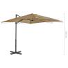 Cantilever Umbrella with Aluminium Pole - 250x250 cm Taupe