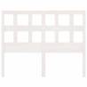 White Solid Wood Bed Headboard - Stylish & Rustic Design