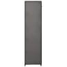 Wardrobe with Compartments & Rods - Grey 150x45x176 cm