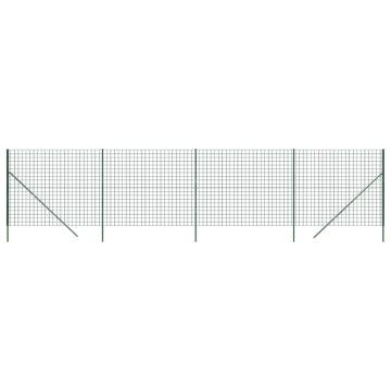 Wire Mesh Fence Green 2.2x10 m - Galvanised Steel | HipoMarket