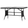 Stylish Black Garden Table 140x80 cm - Durable Poly Rattan