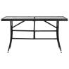 Stylish Black Garden Table 140x80 cm - Durable Poly Rattan