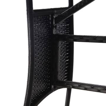 Stylish Black Garden Table 140x80 cm - Durable Poly Rattan