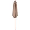 Outdoor Parasol with Wooden Pole 270 cm Taupe - HipoMarket