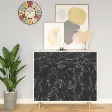 Self-Adhesive Black Stone Furniture Film | 500x90 cm PVC