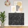 Self-adhesive Furniture Film Black Stone 500x90 cm PVC Colour black Quantity in Package 1 