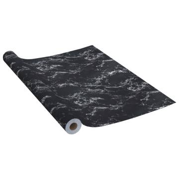 Self-Adhesive Black Stone Furniture Film | 500x90 cm PVC