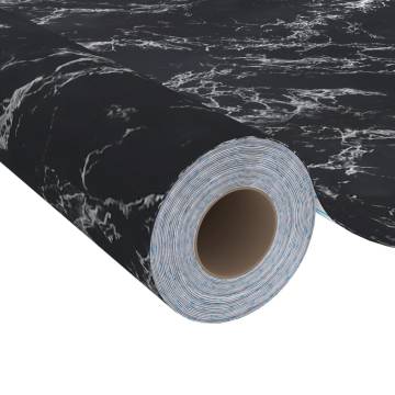 Self-Adhesive Black Stone Furniture Film | 500x90 cm PVC