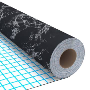 Self-Adhesive Black Stone Furniture Film | 500x90 cm PVC