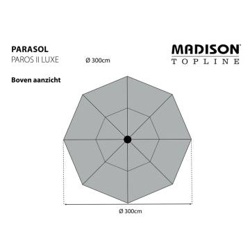 Madison Parasol Paros II Luxe - 300 cm Taupe | HipoMarket