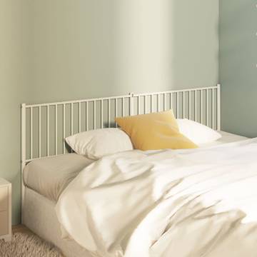 Stylish White Metal Headboard 200 cm for Your Bedroom