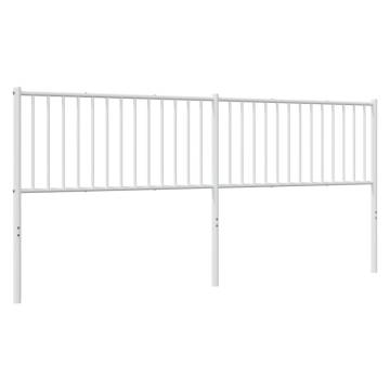 Stylish White Metal Headboard 200 cm for Your Bedroom