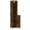 Stylish Highboard in Smoked Oak - 34.5x34x180 cm