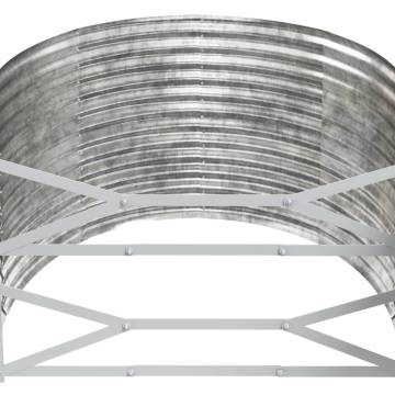 Garden Raised Bed Powder-coated Steel 322x100x68 cm Silver