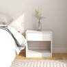 Bedside Cabinet White 40x31x40 cm Solid Pinewood Colour white Quantity in Package 1 