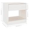 Elegant White Bedside Cabinet - 40x31x40 cm Solid Pinewood