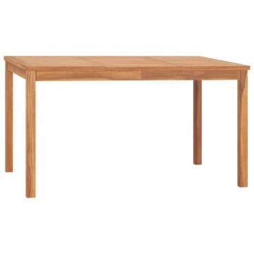 Garden Dining Table 140x80 cm | Solid Teak Wood