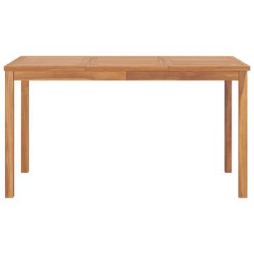 Garden Dining Table 140x80 cm | Solid Teak Wood